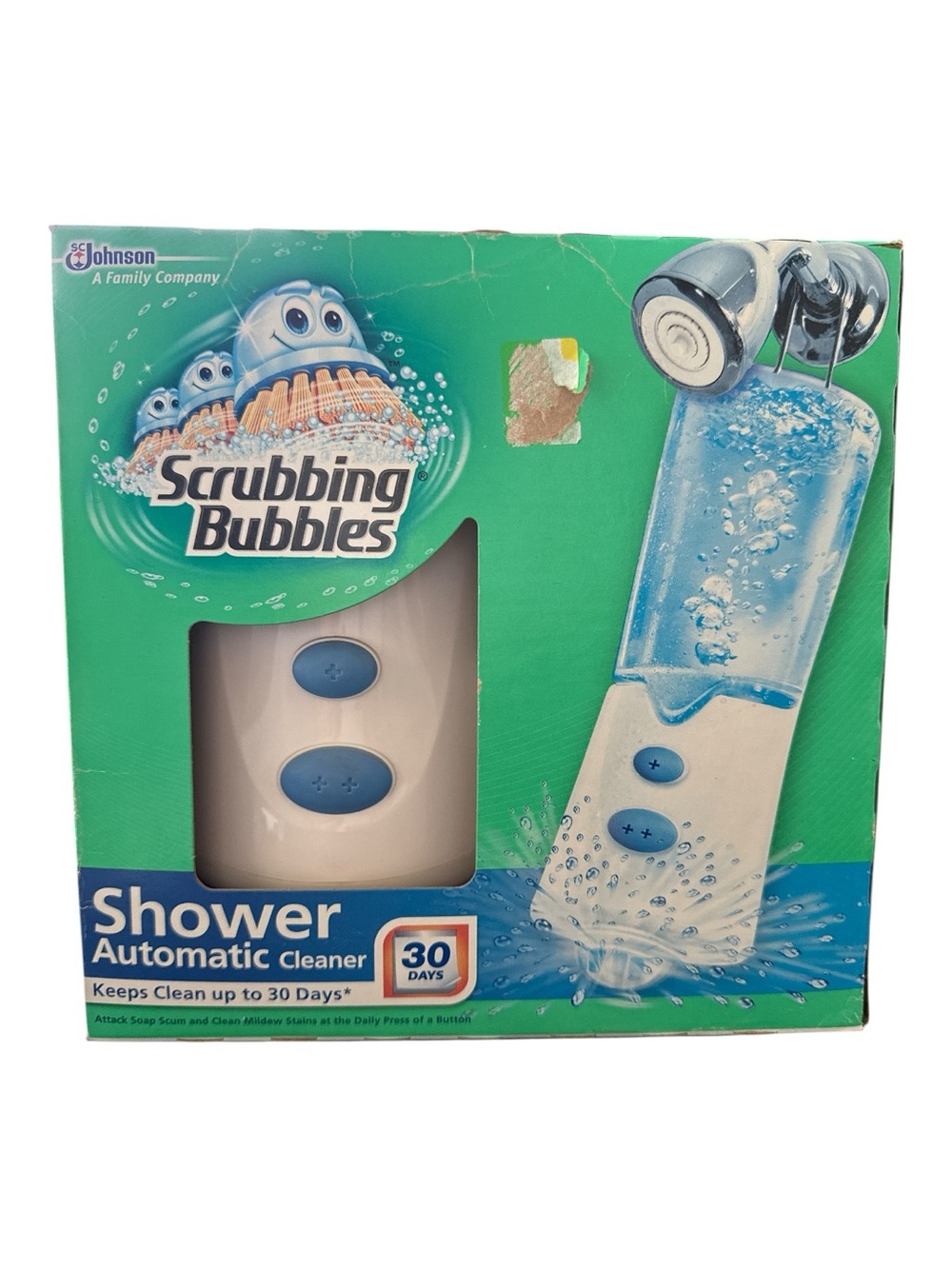 Scrubbing Bubbles Automatic Shower Cleaner Bathroom Two Button Booster New